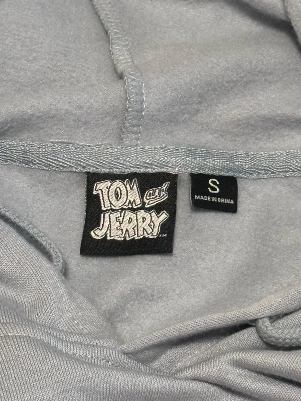Tom & Jerry Embroidered Hoodie - Gray